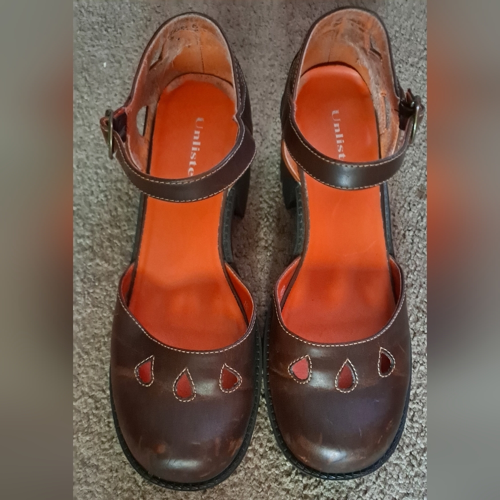 Vintage Unlisted Brown Mary Janes sz10